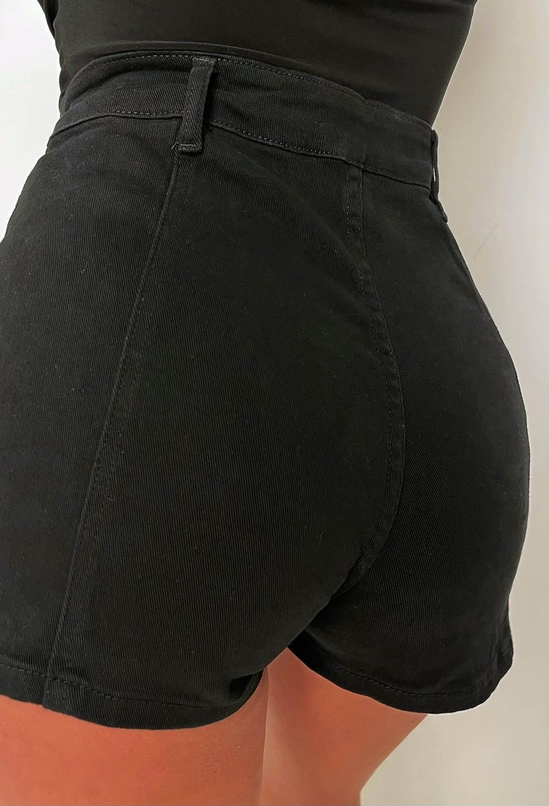 Denim Skort Black