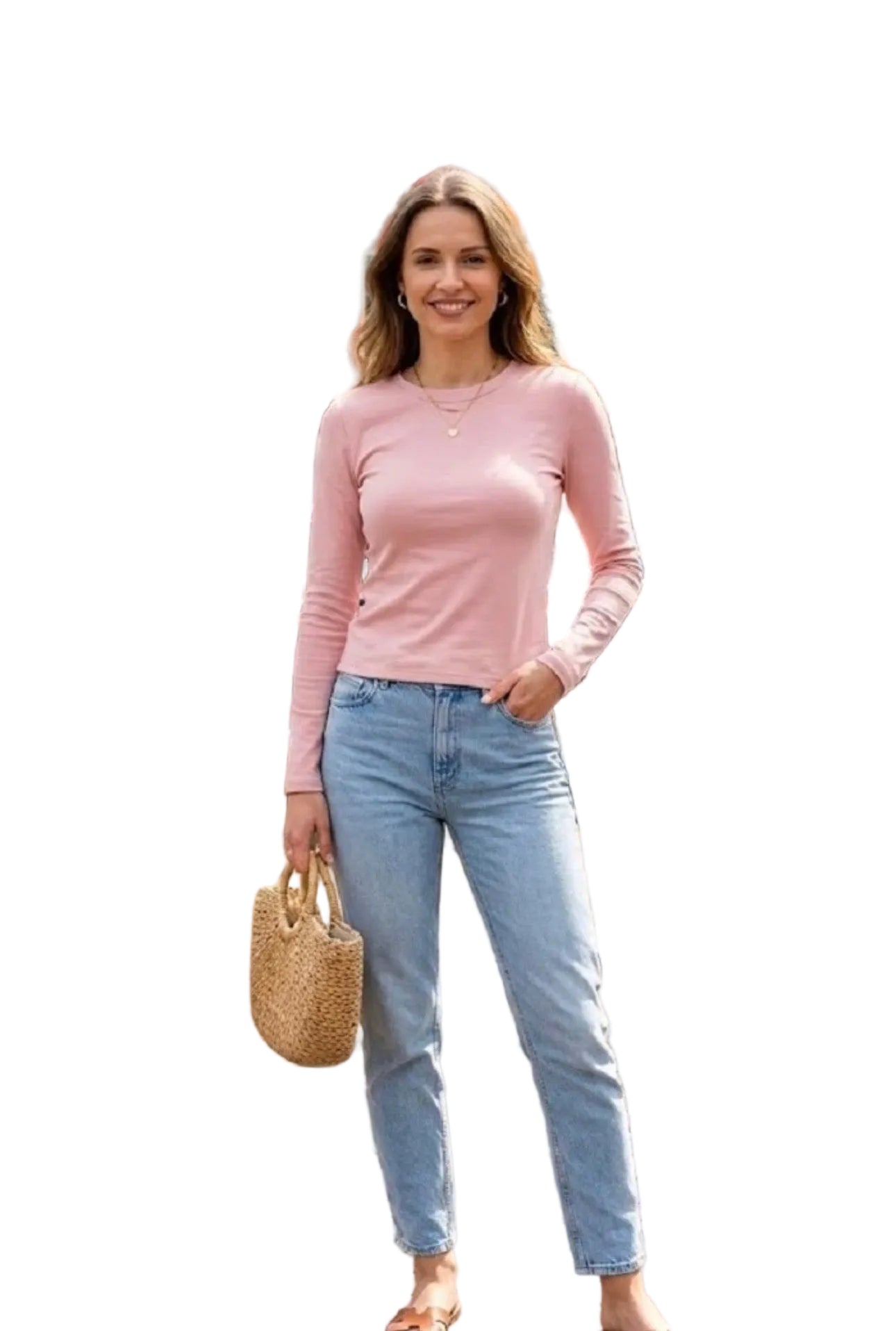 Round neck basic top