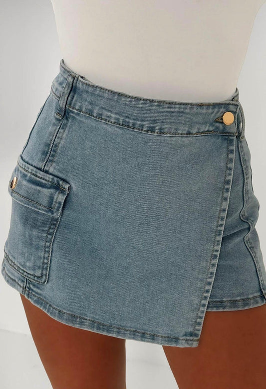Denim Skort