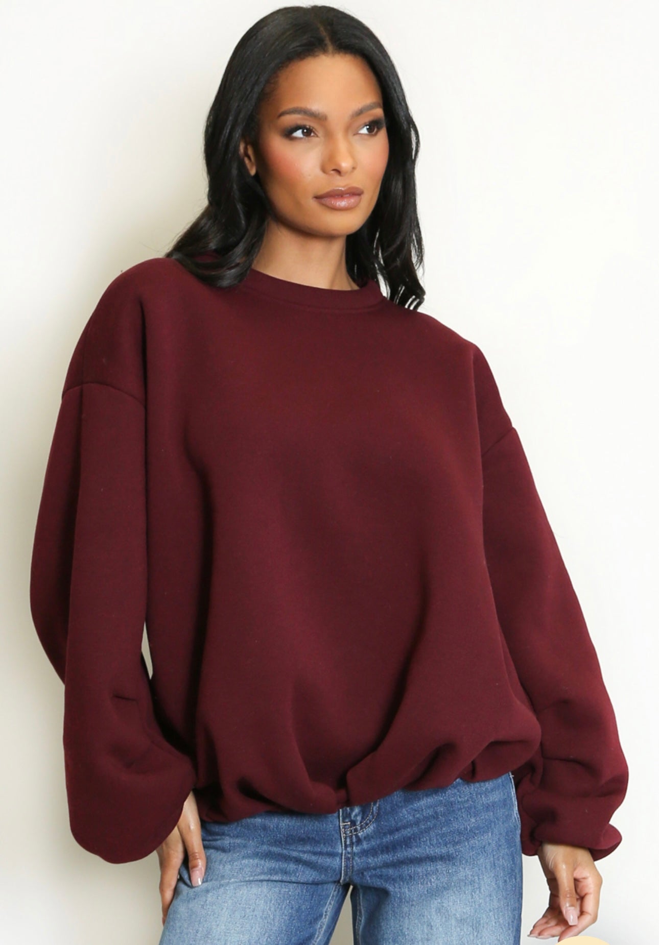 Bubble Hem Sweatshirt
