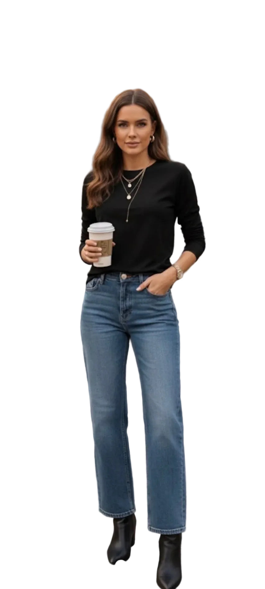 Round neck basic top