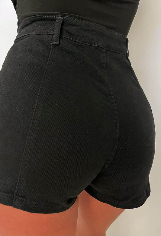Denim Skort Black