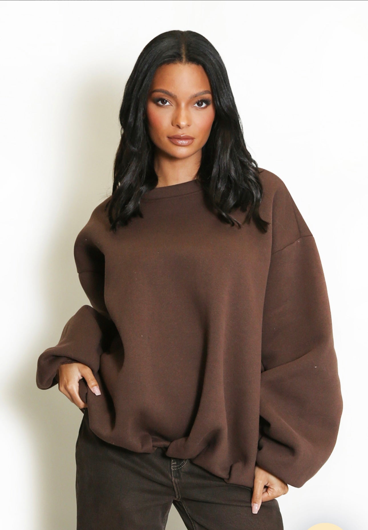 Bubble Hem Sweatshirt